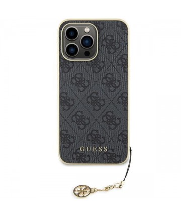 Guess 4G Charms Collection case for iPhone 15 Pro Max - gray