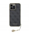 Guess 4G Charms Collection case for iPhone 15 Pro Max - gray