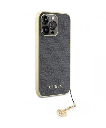 Guess 4G Charms Collection case for iPhone 15 Pro Max - gray