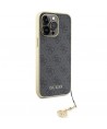 Guess 4G Charms Collection case for iPhone 15 Pro Max - gray