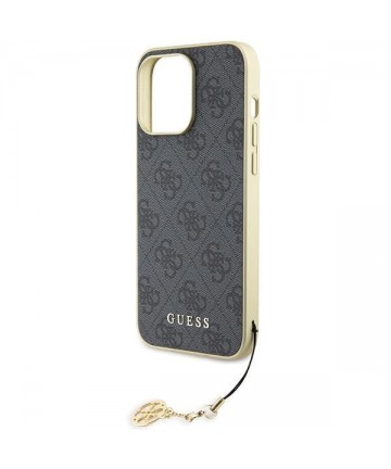 Guess 4G Charms Collection case for iPhone 15 Pro Max - gray
