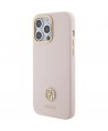 Guess Silicone Logo Strass 4G Case for iPhone 15 Pro Max - Pink