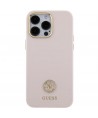 Guess Silicone Logo Strass 4G Case for iPhone 15 Pro Max - Pink