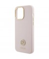 Guess Silicone Logo Strass 4G Case for iPhone 15 Pro Max - Pink