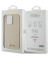 Guess Glitter Glossy Script case for iPhone 15 Pro Max - gold