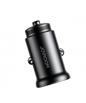 Joyroom JR-CCN05 30W USB-A USB-C Mini Car Charger - Black