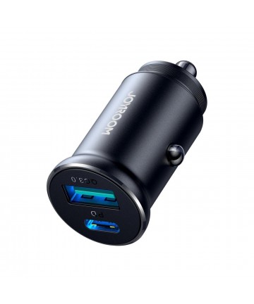 Joyroom JR-CCN05 30W USB-A USB-C Mini Car Charger - Black