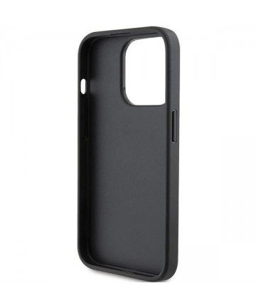 Karl Lagerfeld Saffiano Cardslot Karl&Choupette Metal Pin case for iPhone 15 Pro - black