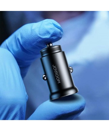 Joyroom JR-CCN05 30W USB-A USB-C Mini Car Charger - Black
