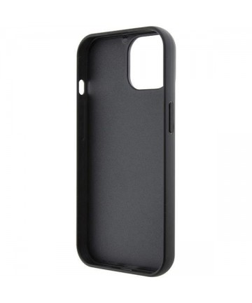 Karl Lagerfeld Fixed Glitter Ikonik Logo Metal Pin case for iPhone 15 - black