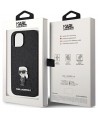Karl Lagerfeld Fixed Glitter Ikonik Logo Metal Pin case for iPhone 15 - black