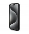 Karl Lagerfeld Saffiano Cardslot Karl&Choupette Metal Pin case for iPhone 15 - black