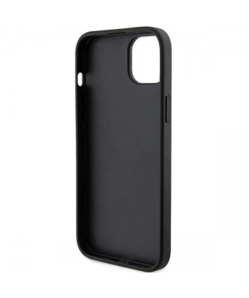Karl Lagerfeld Saffiano Cardslot Karl&Choupette Metal Pin case for iPhone 15 - black