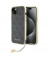 Guess 4G Charms Collection case for iPhone 15 Plus - gray