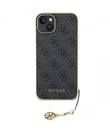 Guess 4G Charms Collection case for iPhone 15 Plus - gray