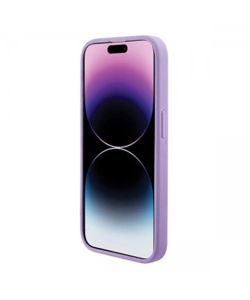 Guess Saffiano MagSafe case for iPhone 15 Pro - purple