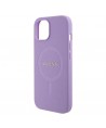 Guess Saffiano MagSafe case for iPhone 15 Plus - purple