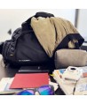 Wozinsky sports bag travel backpack hand luggage bag 40x20x25 cm for airplane black (WSB-B01)
