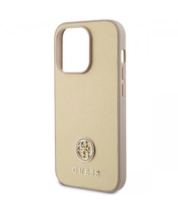 Guess GUHCP15LPS4DGPD iPhone 15 Pro 6.1" gold/gold hardcase Strass Metal Logo