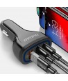 Dudao car charger quick charge Quick Charge 3.0 QC3.0 2.4A 18W 3x USB white (R7S white)
