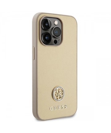 Guess GUHCP15XPS4DGPD iPhone 15 Pro Max 6.7" gold/gold hardcase Strass Metal Logo