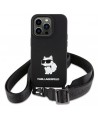 Karl Lagerfeld KLHCP15SSCBSCNK iPhone 15 6.1" hardcase black/black Crossbody Silicone Choupette