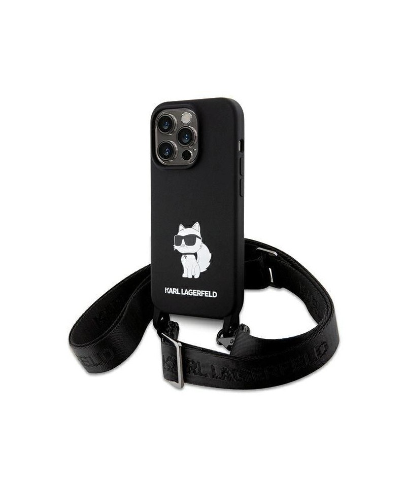 Karl Lagerfeld KLHCP15XSCBSCNK iPhone 15 Pro Max 6.7" hardcase black/black Crossbody Silicone Choupette