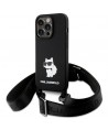 Karl Lagerfeld KLHCP15XSCBSCNK iPhone 15 Pro Max 6.7" hardcase black/black Crossbody Silicone Choupette