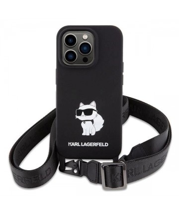 Karl Lagerfeld KLHCP15XSCBSCNK iPhone 15 Pro Max 6.7" hardcase black/black Crossbody Silicone Choupette