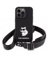 Karl Lagerfeld KLHCP15XSCBSCNK iPhone 15 Pro Max 6.7" hardcase black/black Crossbody Silicone Choupette