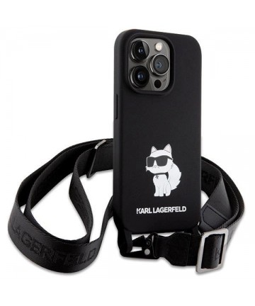 Karl Lagerfeld KLHCP15XSCBSCNK iPhone 15 Pro Max 6.7" hardcase black/black Crossbody Silicone Choupette