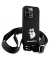 Karl Lagerfeld KLHCP15XSCBSCNK iPhone 15 Pro Max 6.7" hardcase black/black Crossbody Silicone Choupette