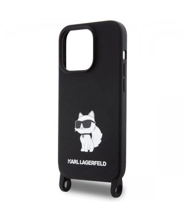 Karl Lagerfeld KLHCP15XSCBSCNK iPhone 15 Pro Max 6.7" hardcase black/black Crossbody Silicone Choupette