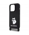 Karl Lagerfeld KLHCP15XSCBSCNK iPhone 15 Pro Max 6.7" hardcase black/black Crossbody Silicone Choupette