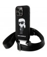 Karl Lagerfeld KLHCP15XSCBSKNK iPhone 15 Pro Max 6.7" hardcase black/black Crossbody Silicone Ikonik