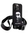 Karl Lagerfeld KLHCP15XSCBSKNK iPhone 15 Pro Max 6.7" hardcase black/black Crossbody Silicone Ikonik