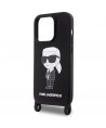 Karl Lagerfeld KLHCP15XSCBSKNK iPhone 15 Pro Max 6.7" hardcase black/black Crossbody Silicone Ikonik