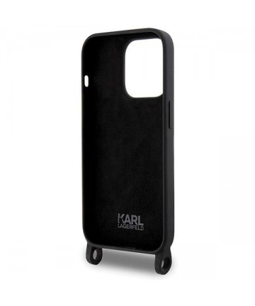 Karl Lagerfeld KLHCP15XSCBSKNK iPhone 15 Pro Max 6.7" hardcase black/black Crossbody Silicone Ikonik