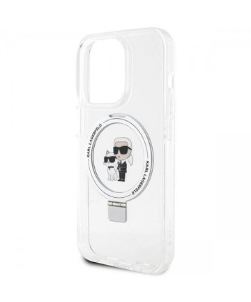 Karl Lagerfeld KLHMP14LHMRSKCH iPhone 14 Pro 6.1" white/white hardcase Ring Stand Karl&Choupette MagSafe