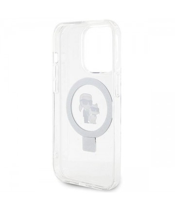 Karl Lagerfeld KLHMP14LHMRSKCH iPhone 14 Pro 6.1" white/white hardcase Ring Stand Karl&Choupette MagSafe