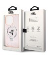 Karl Lagerfeld KLHMP15LHMRSKCP iPhone 15 Pro 6.1" pink/pink hardcase Ring Stand Karl&Choupette MagSafe