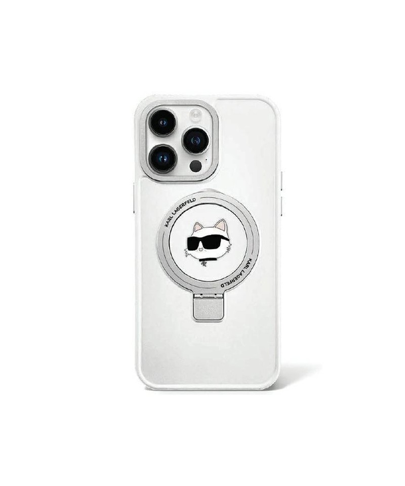 Karl Lagerfeld KLHMP15MHMRSCHH iPhone 15 Plus 6.7" white/white hardcase Ring Stand Choupette Head MagSafe
