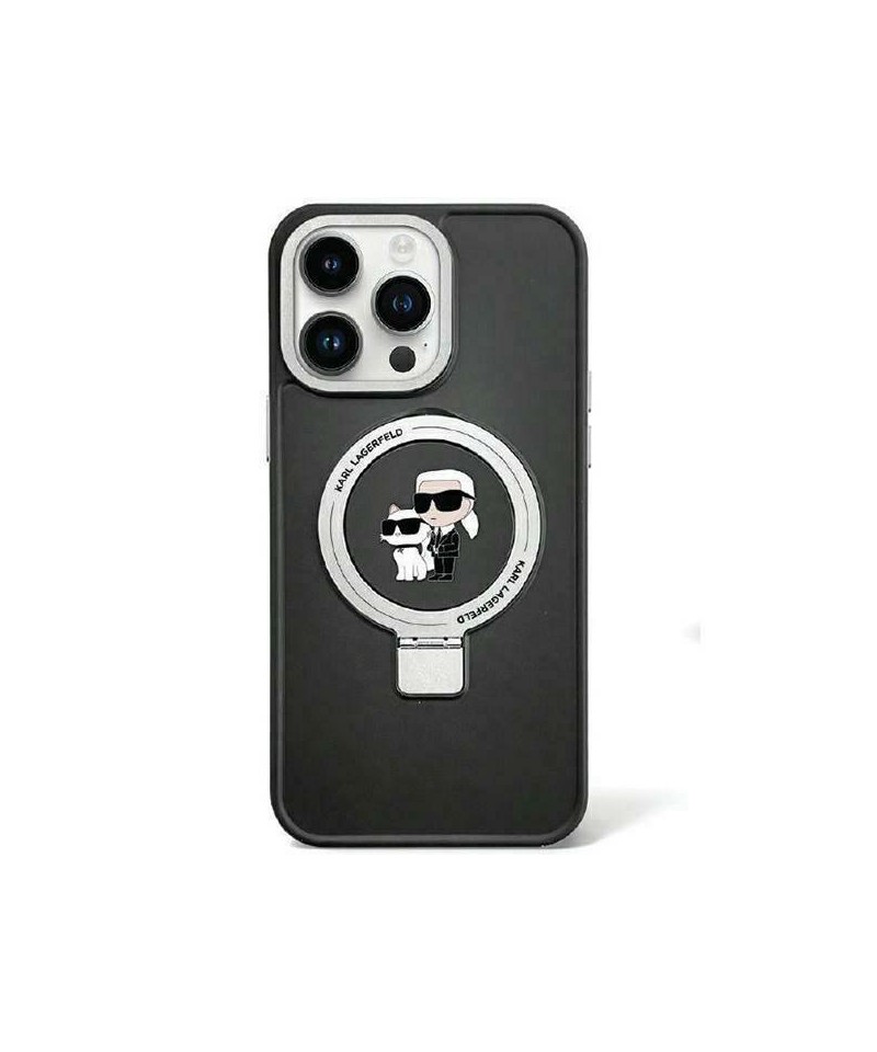 Karl Lagerfeld KLHMP15MHMRSKCK iPhone 15 Plus 6.7"black/black hardcase Ring Stand Karl&Choupette MagSafe