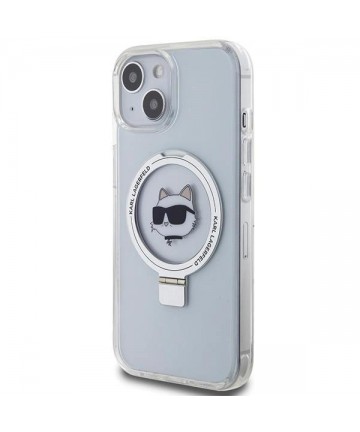 Karl Lagerfeld KLHMP15SHMRSCHH iPhone 15 6.1" white/white hardcase Ring Stand Choupette Head MagSafe