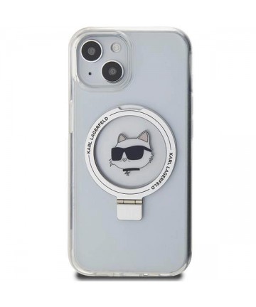 Karl Lagerfeld KLHMP15SHMRSCHH iPhone 15 6.1" white/white hardcase Ring Stand Choupette Head MagSafe