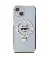 Karl Lagerfeld KLHMP15SHMRSCHH iPhone 15 6.1" white/white hardcase Ring Stand Choupette Head MagSafe
