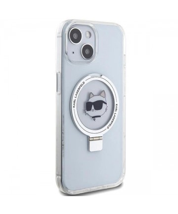 Karl Lagerfeld KLHMP15SHMRSCHH iPhone 15 6.1" white/white hardcase Ring Stand Choupette Head MagSafe