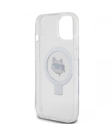 Karl Lagerfeld KLHMP15SHMRSCHH iPhone 15 6.1" white/white hardcase Ring Stand Choupette Head MagSafe