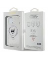 Karl Lagerfeld KLHMP15SHMRSCHH iPhone 15 6.1" white/white hardcase Ring Stand Choupette Head MagSafe