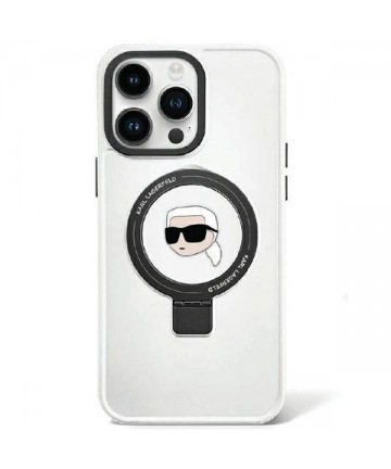 Karl Lagerfeld KLHMP15SHMRSKHH iPhone 15 6.1" white/white hardcase Ring Stand Karl Head MagSafe